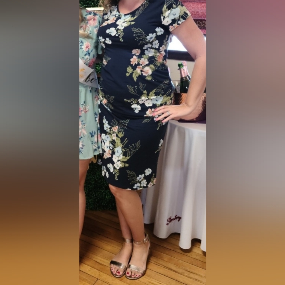 Isabel Maternity by Ingrid & Isabel Blue Floral Dress